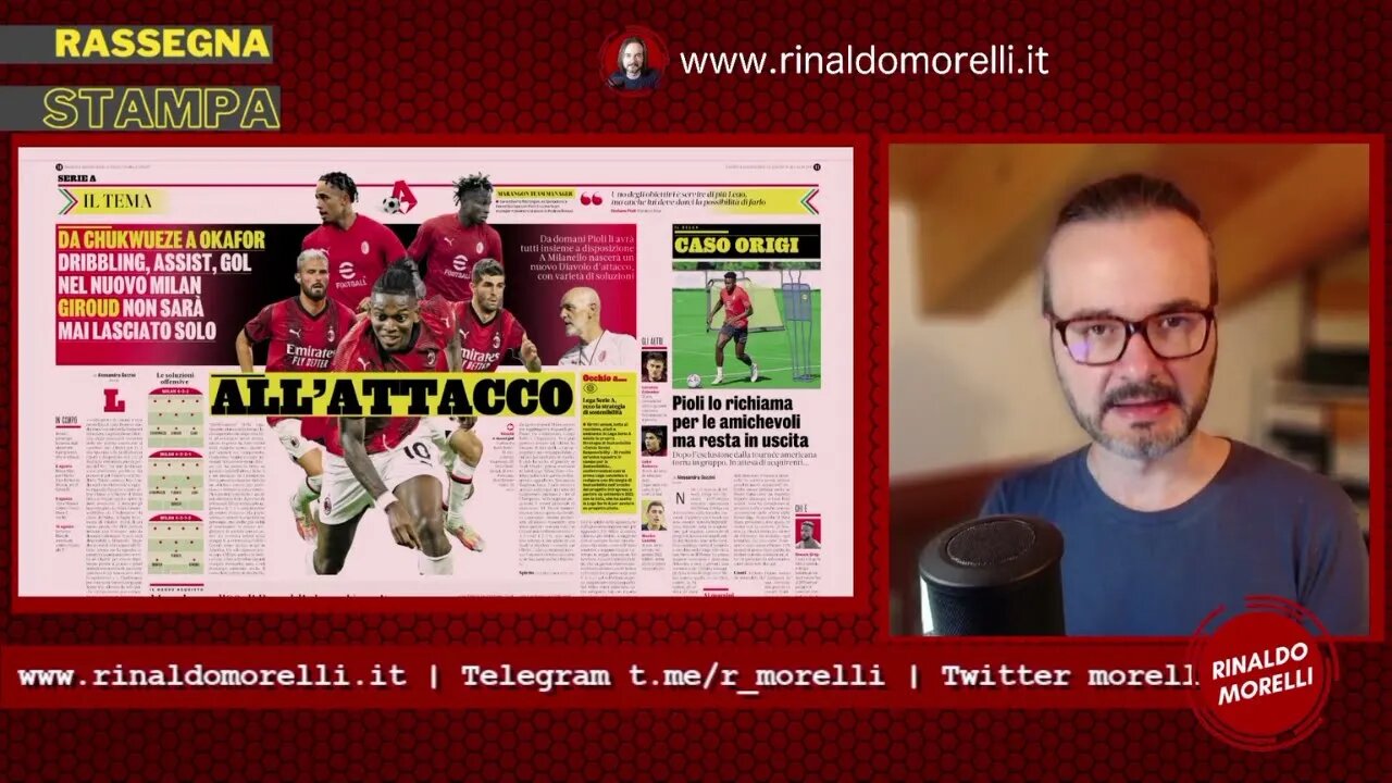 🗞️ Rassegna Stampa 5.8.2023 #429 - SCAMACCA-ATALANTA, PIOLI all'attacco, WEAH in difesa, poi Inzaghi