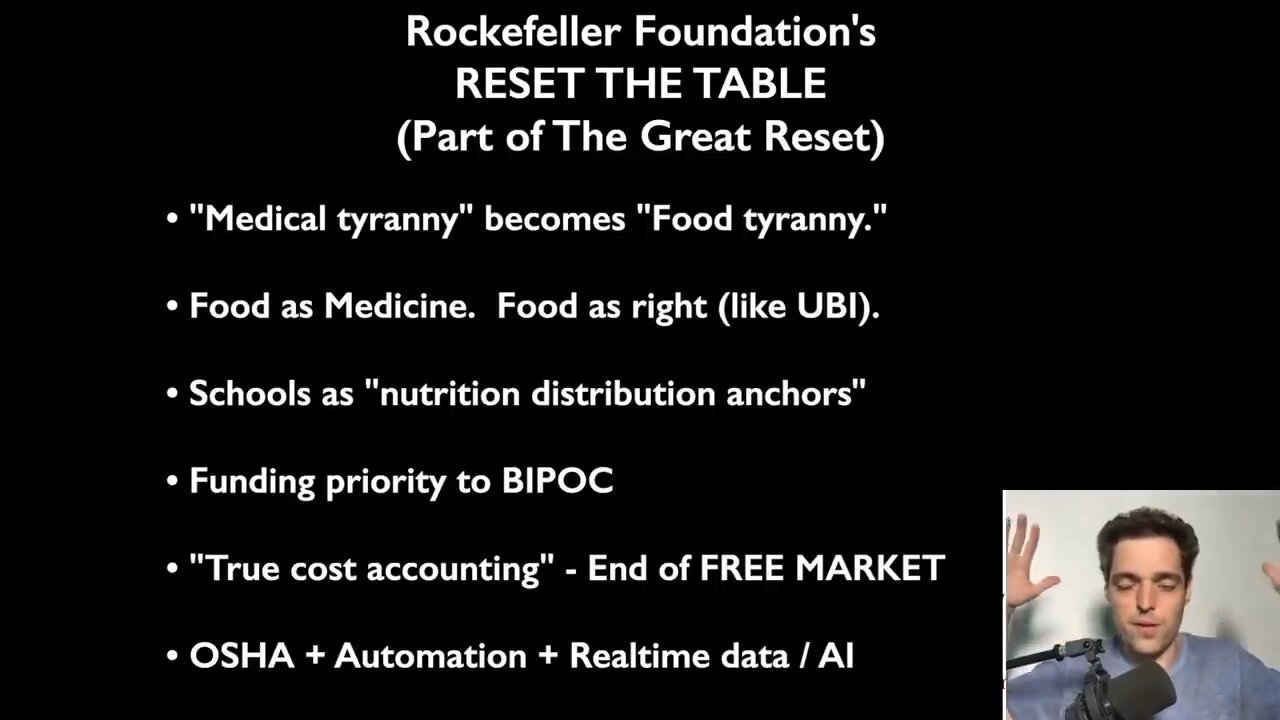 The Rockefeller foundations “Reset The Table”