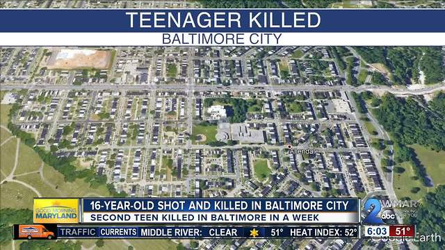 Another Baltimore teen dead after shooting on W. Mulberry Street