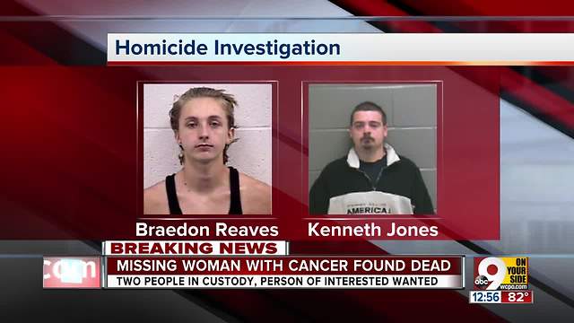 Two charged after missing Covington cancer patient found dead