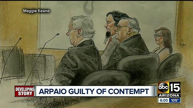Joe Arpaio found guilty in criminal contempt case