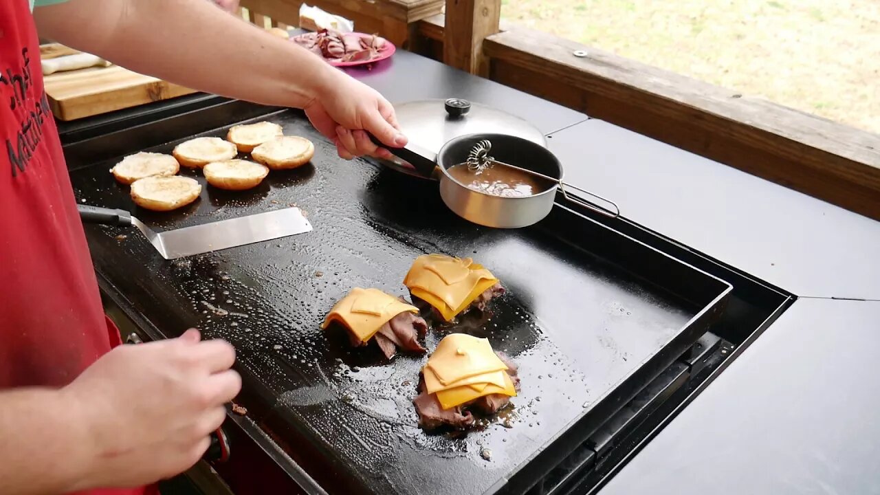 Venison Cheddar Melts on the Blackstone Griddle