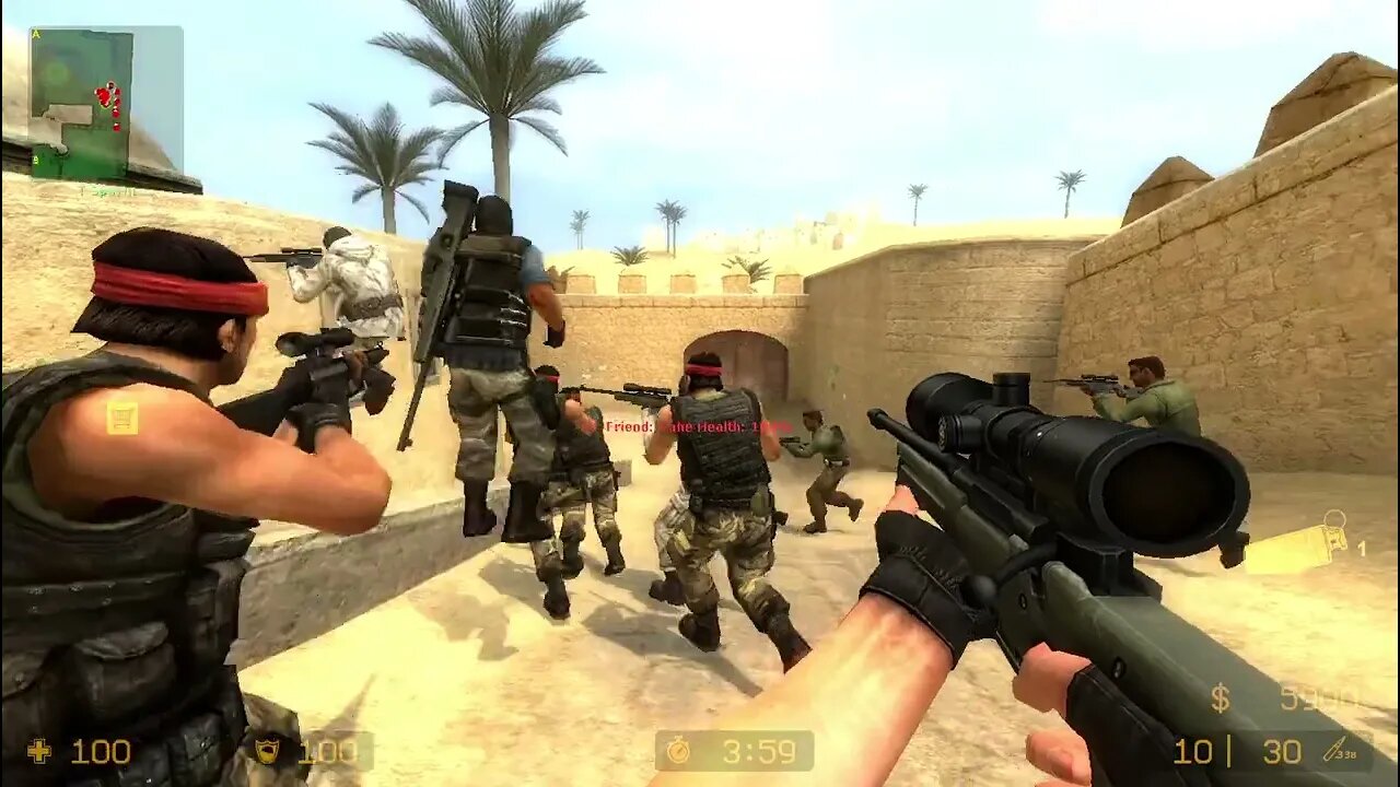 Counter Strike Source Dust 2 Bots #92 Only Sniper Rifles