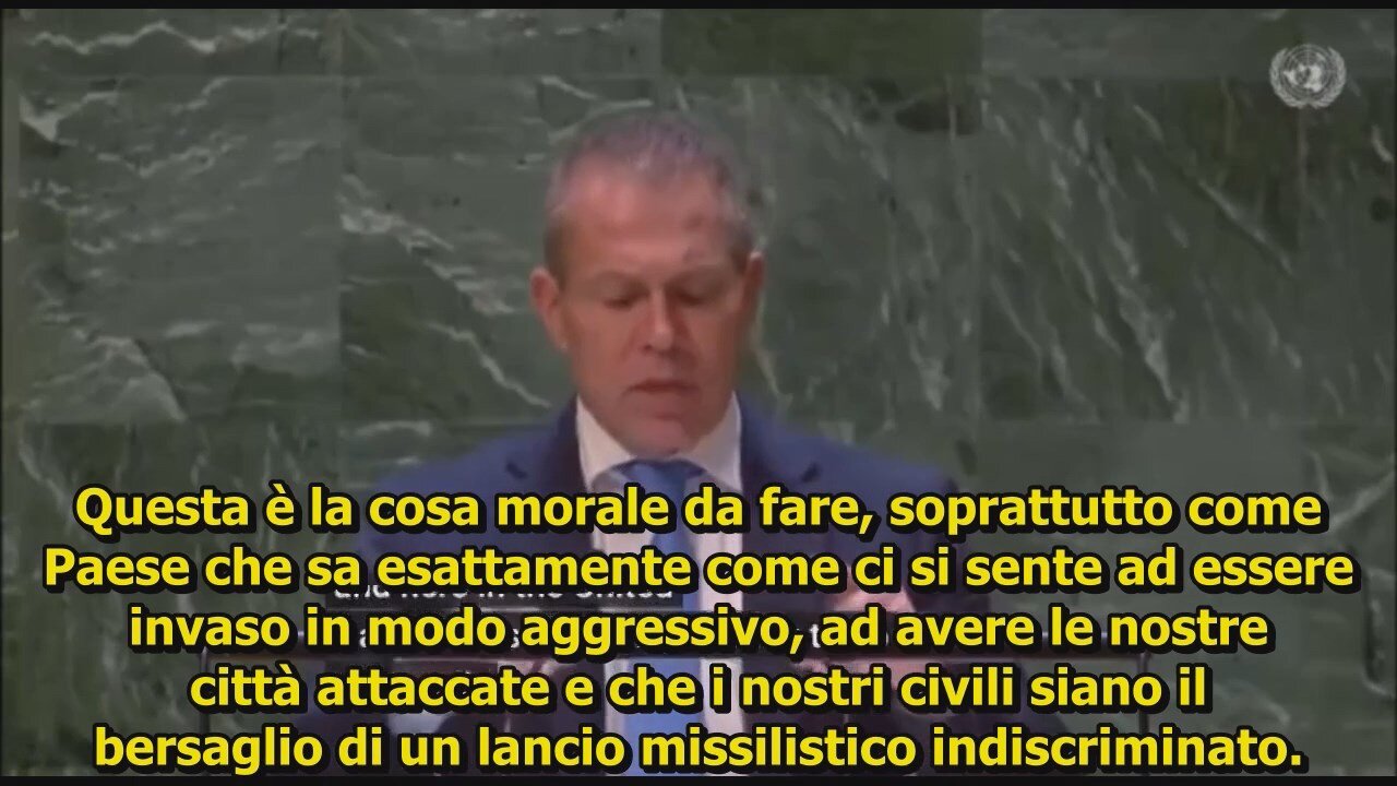 L'Ambasciatore di israele all'ONU, Gilad Erdan, sproloquia su mirabolanti similitudini