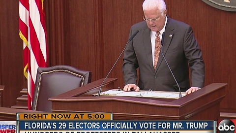 Florida's 29 electors all cast votes for Trump