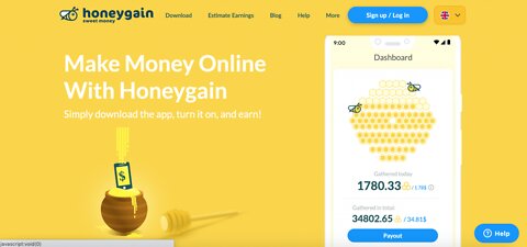 Honeygain make money online by sharing Your Internet connection. $5 Signup Bonus