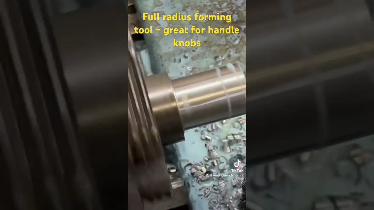 Lathe work - full radius forming tool #shop #metalworking #machinist #machining #machineshop #shorts