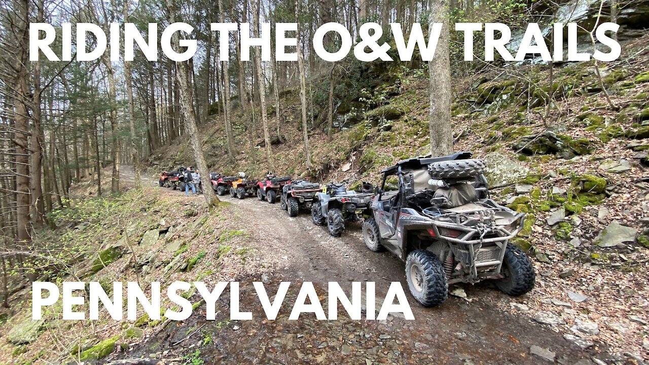 Riding the O&W Trails in Pennsylvania with our Rzr 900 and friends