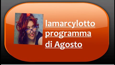 PROGRAMMA DI AGOSTO...