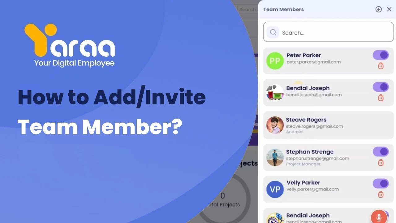 Invite Team Members Like a PRO with Yaraa AI - Project Management System