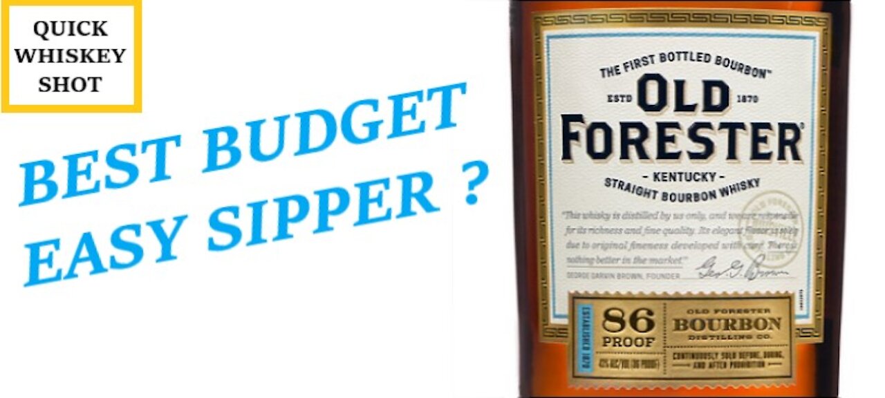 Old Forester 86 Proof Review - Best budget low proof Bourbon ? - Quick Whiskey Shot !