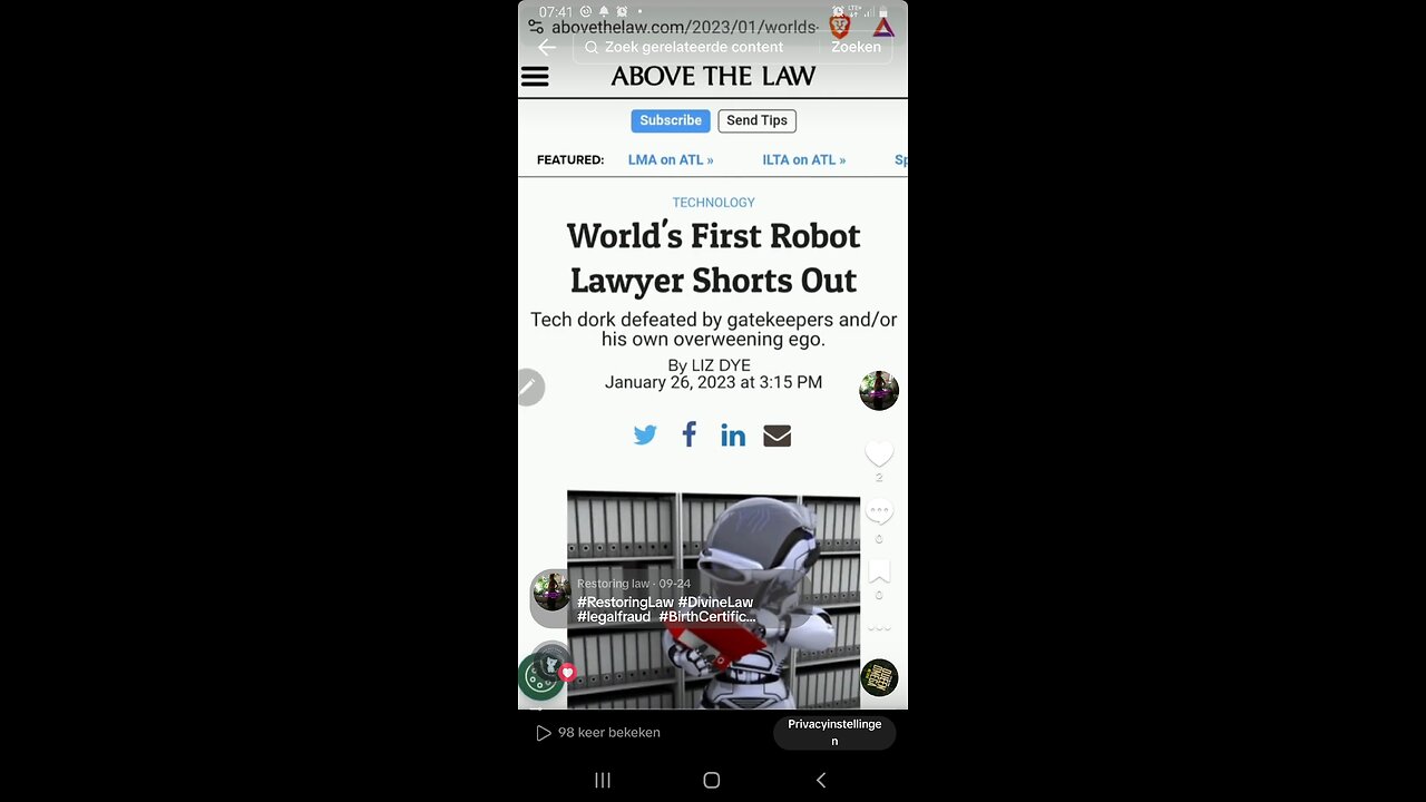 The world first AI lawyer!