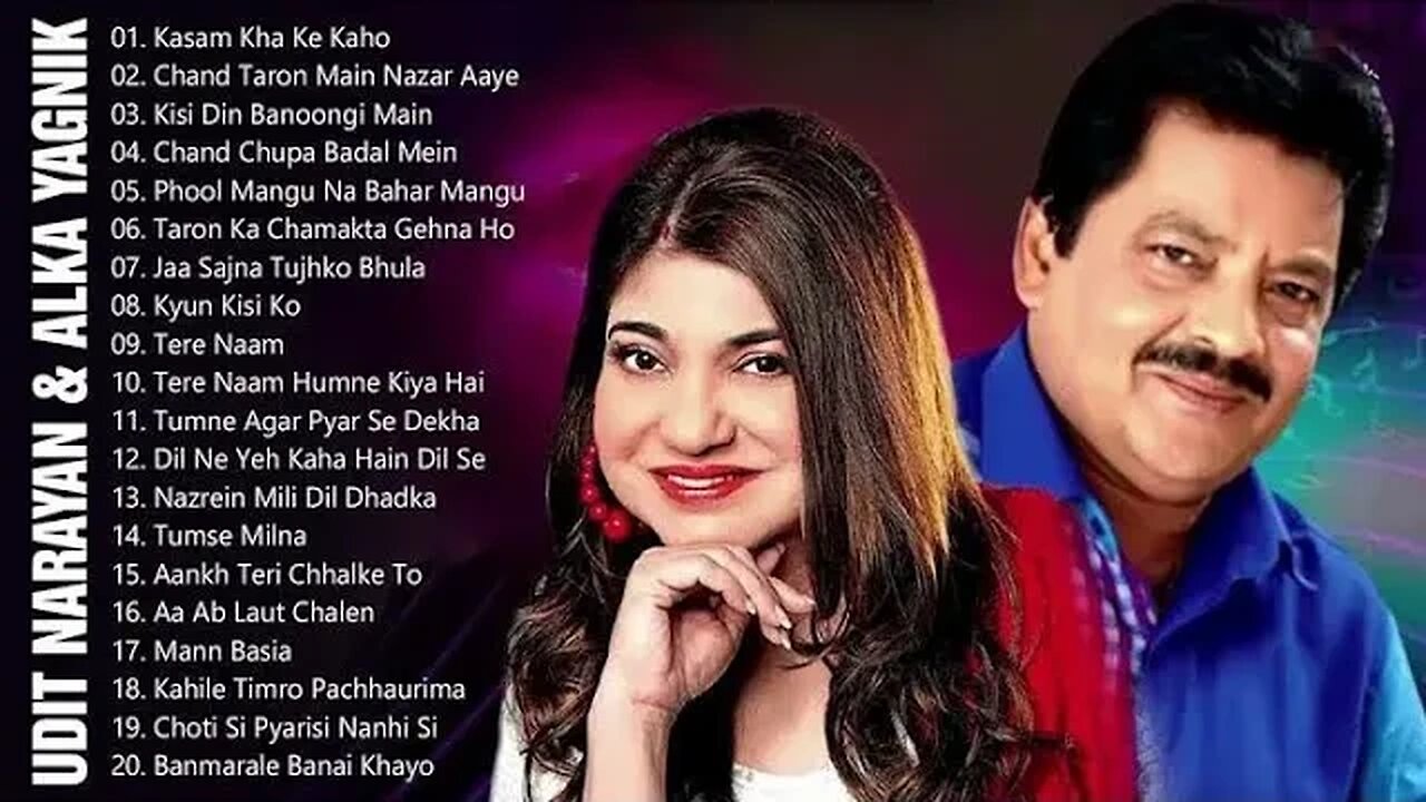 Udit Narayan & Alka Yagnik - best song Evergreen romantic songs 💝Awesome Duets - superhit jukebox