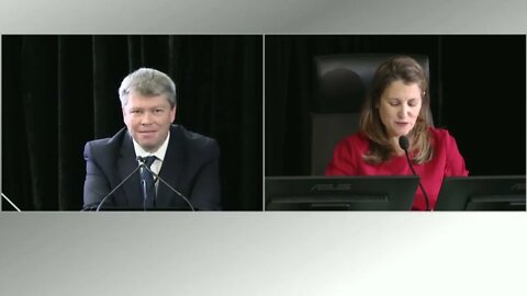 Alan Honner from Democracy Fund Questions Chrystia Freeland at Emergency Act Hearing (POEC) 22-11-24