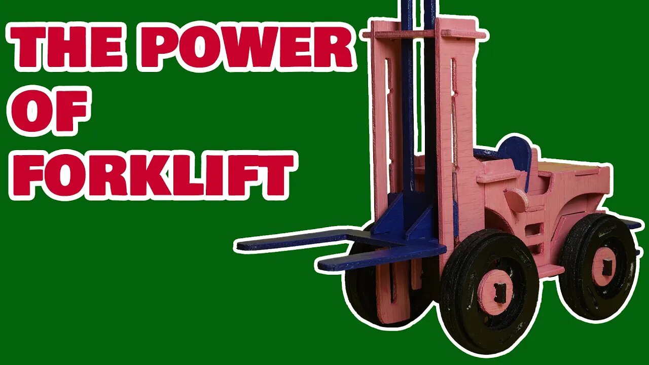 How to make miniature forklift with CNC machine - 3D puzzle wooden - CNC projects