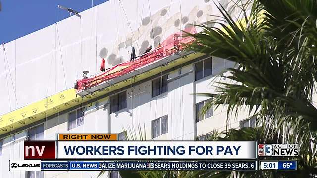 Construction workers on Strip say they haven't been paid in weeks