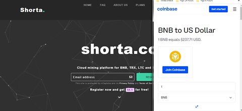 At Shorta.cc You Can Mine Binance, Litecoin, Dogecoin & TronX At The Same Time For Free No Skills