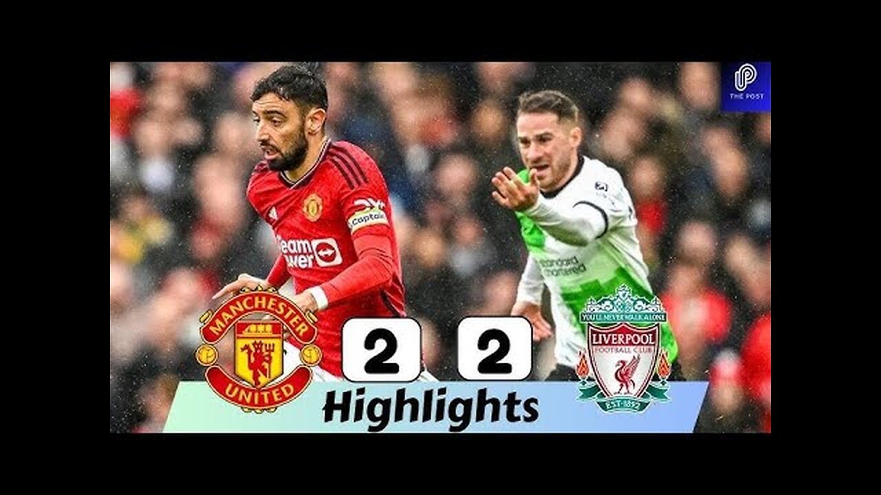 Bruno Scores From The Halfway Line 🤯 | Man Utd 2-2 Liverpool | Highlights