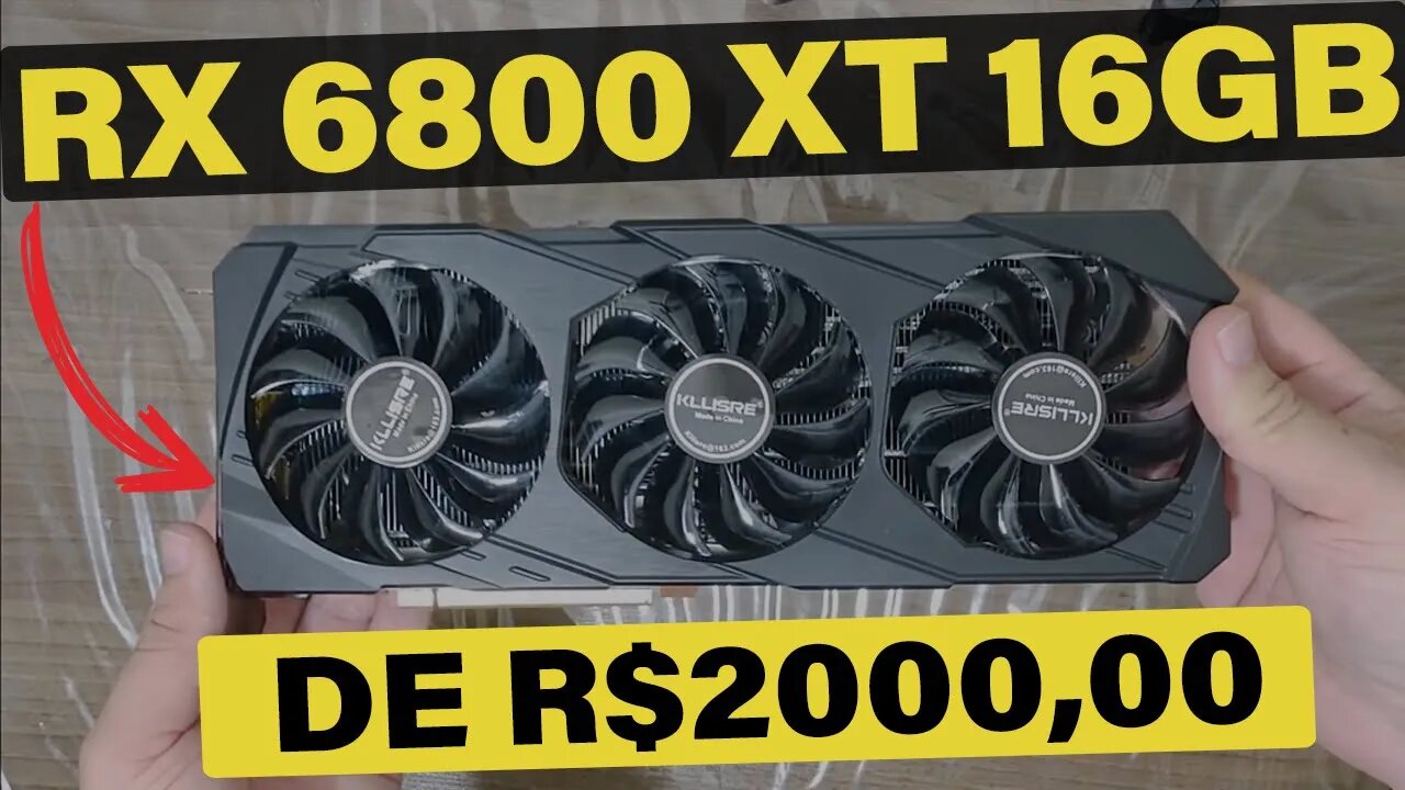 💥 CHEGOU A RX 6800XT 16GB KLLSRE DE R$ 2000,00 😱 NÃO ERA FAKE 👉 SERÁ QUE FUNCIONA NO HACKINTOSH 🤔