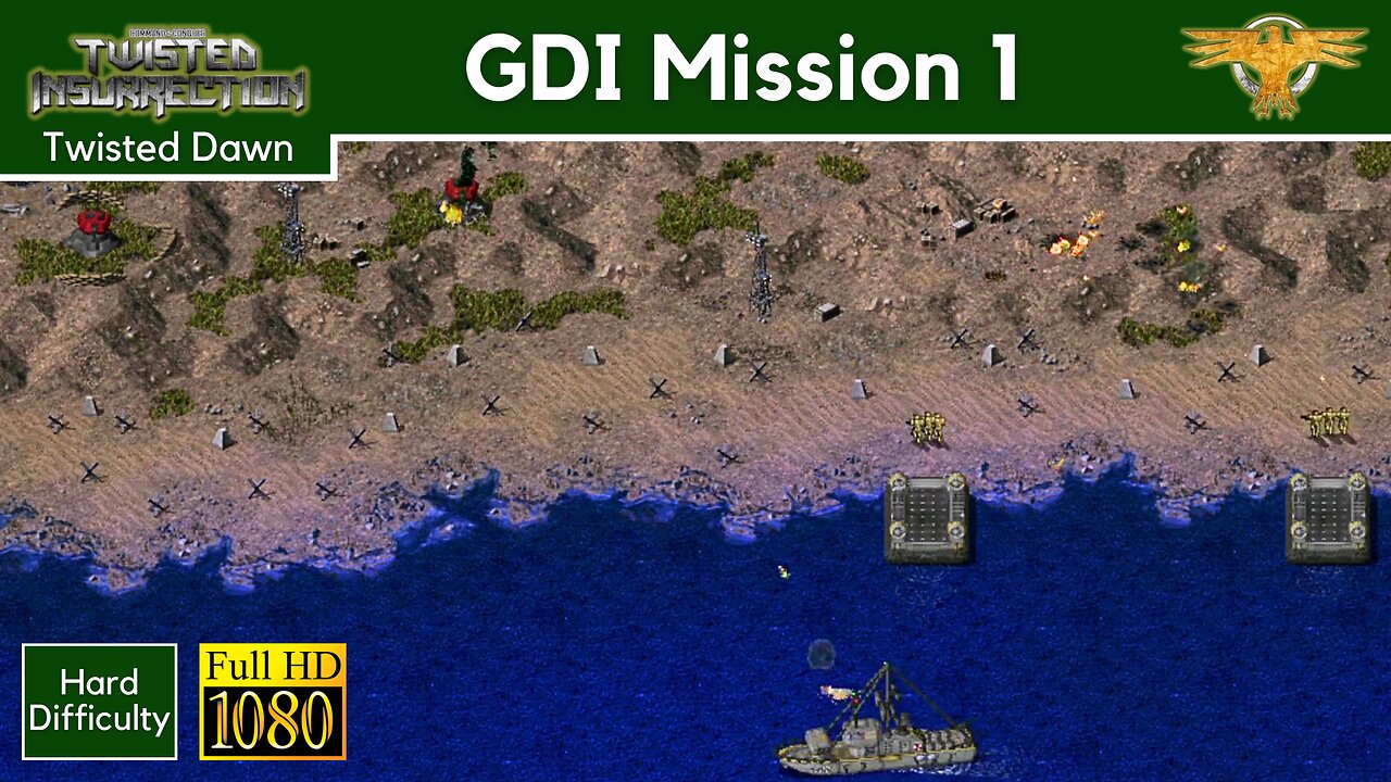 C&C Twisted Dawn GDI Mission 1: Storm the Beachhead - Hard - 1080p HD