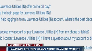 Lawrence utilities warns about payment website