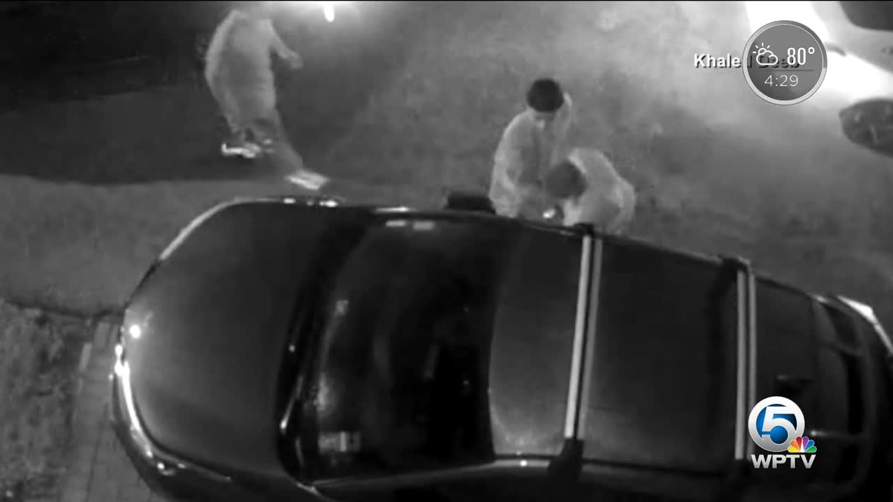 Security cameras in Boynton Beach capture car burglary suspects