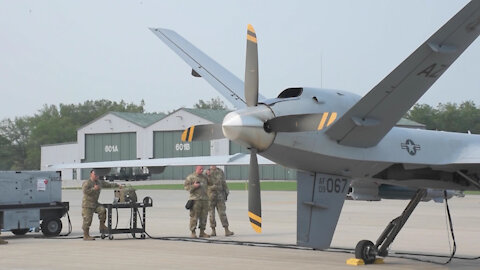 MQ-9 maintenance at Northern Strike 21