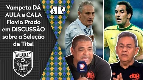 ELE É FO**! Vampeta cita Edmundo e DÁ AULA a Flavio Prado em DISCUSSÃO sobre a Seleção de Tite!