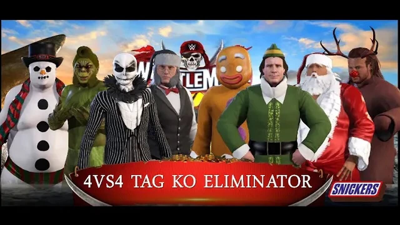 WWE Custom Christmas Bash 4vs4 KO rules