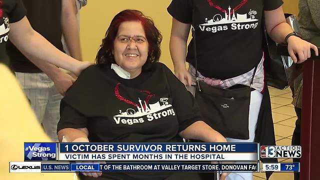 Mom shot during 1 October finally returns home after 131 days in hospital