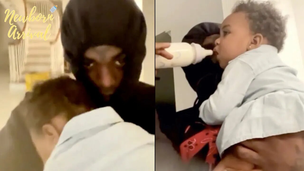 Kodak Black Feeds Daughter Yuri To Sleep During Daddy Duty! 😴