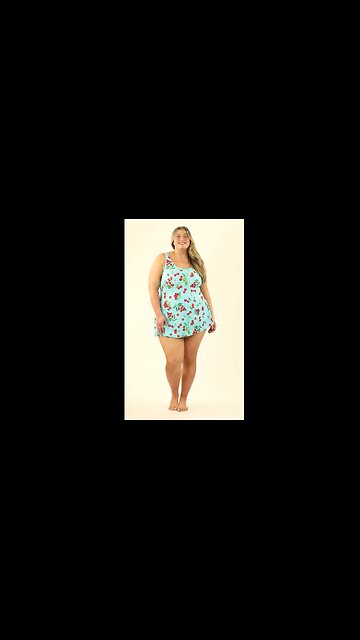 Sporti Plus Size Summer Picnic Swim Dress - SwimOutlet.com