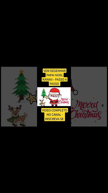 COMO DESENHAR PAPAI NOEL KAWAII - FÁCIL #desenho #desenholivre #shorts #desenhofacil