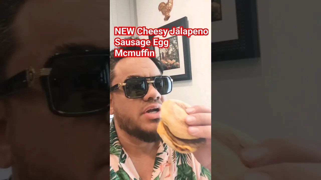 NEW Cheesy Jalapeno Sausage McMuffin 🌶️ #shorts #mcdonalds #food #mukbang