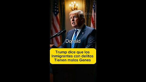 Trump sugiere que inmigrantes con delitos tienen "malos genes" y culpa falsamente al gobierno