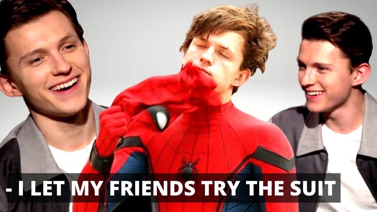 Tom Holland Lets HIS Friends Try On The SPIDER-MAN SUIT