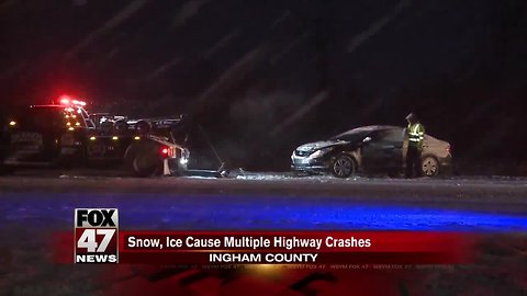 Multiple accidents in Ingham Co. as winter weather impacts roads