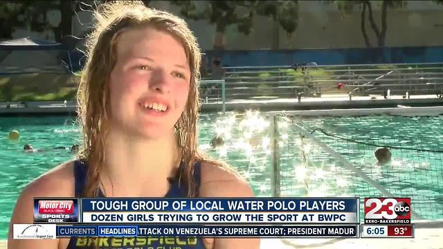 Group of girls at Bakersfield Water Polo Club trying to grow local interest in water polo