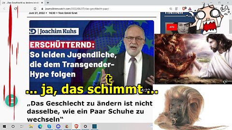 "Der Transgenderwahn macht den Menschen in der Seel so arm, usw.!!!“ ...