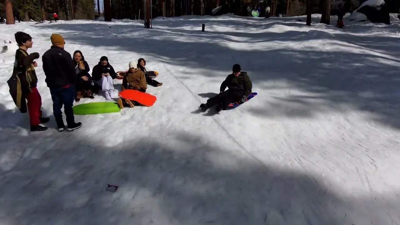 Andrew sledding