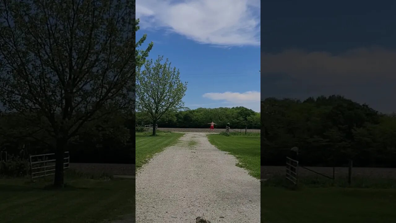 Discus Throw practice, That one would hurt. Crazy 🤪 old man