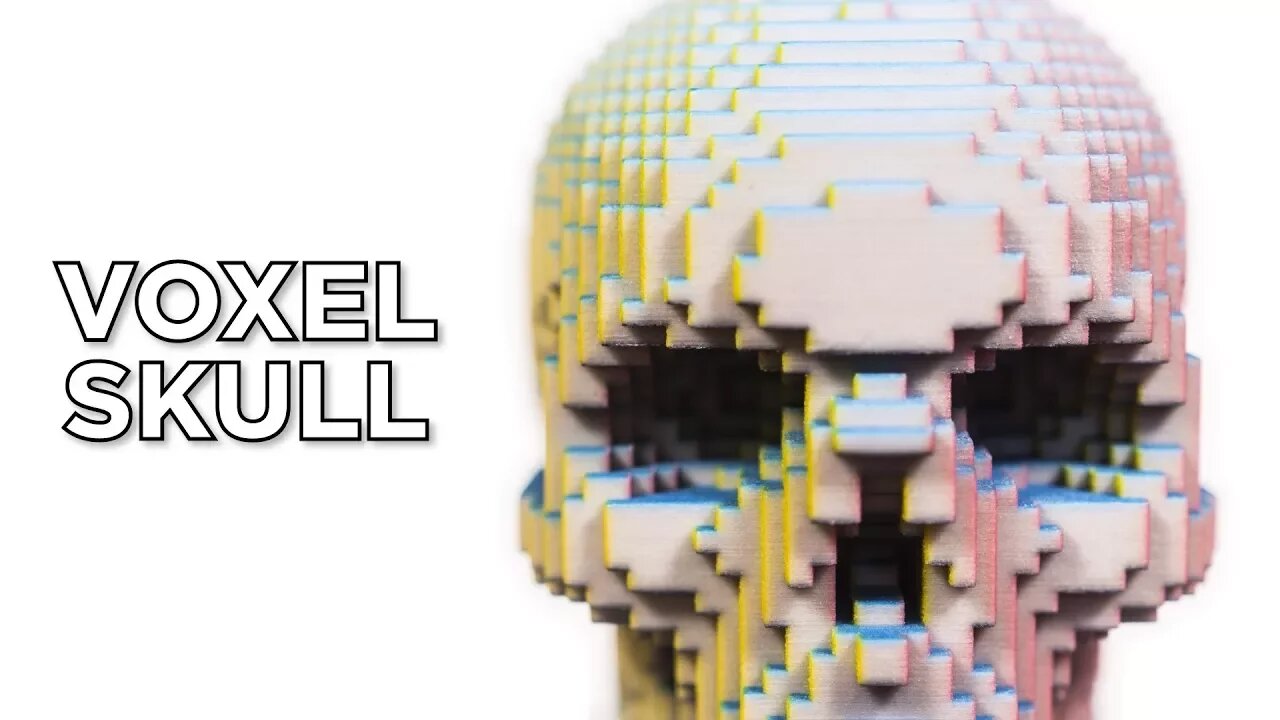 The Voxelized Skull // Full Color 3D Printed Illusion