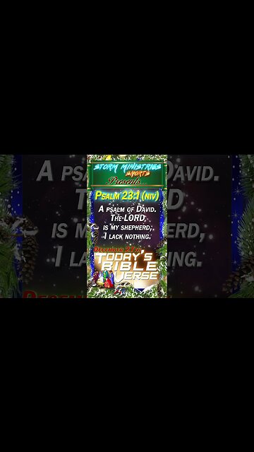 12.27.2022 | STORM MINISTRIES | Daily Bible Verse | PSALM 23:1 (NIV) | #shorts