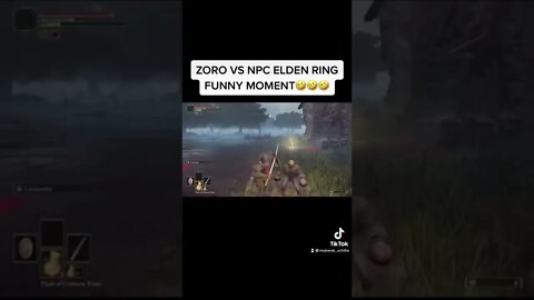ZORO GOING CRAZY IN ELDEN RING😂(volume up) #shorts #funny #eldenring