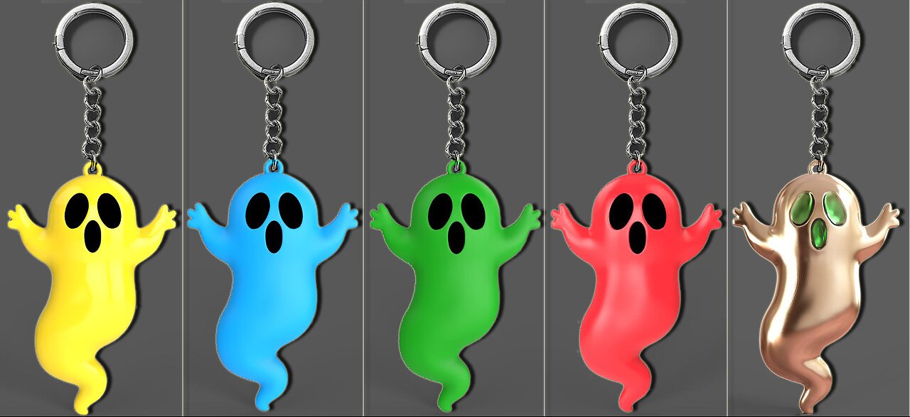 GHOST KEYCHAIN 3D MODEL