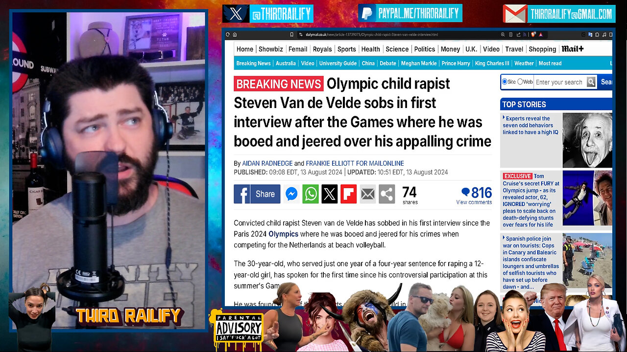 Olympic child rapist Steven Van de Velde sobs in first interview after the Games