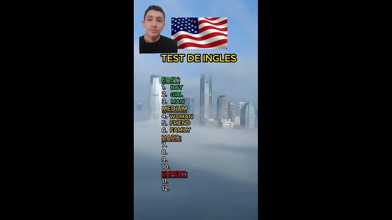 test de inglés. nivel fácil