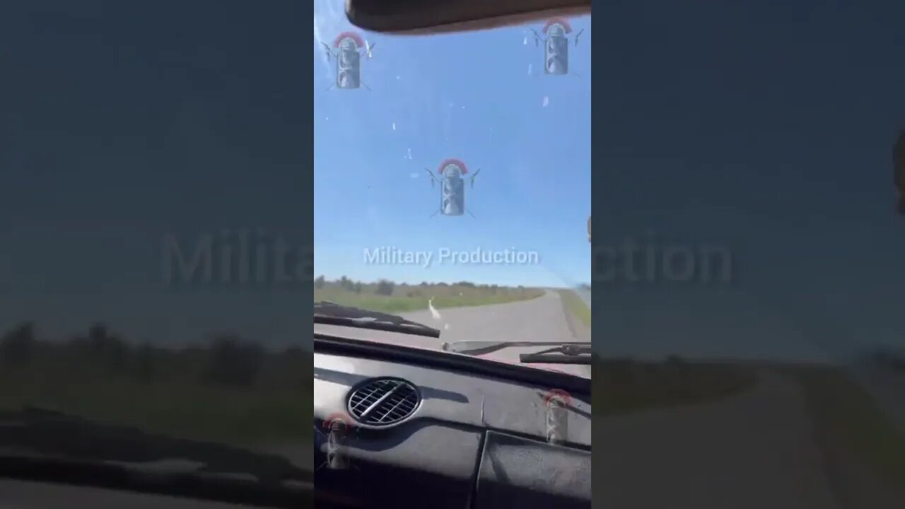 A Russian Russian helicopter flies over Russian soldiers