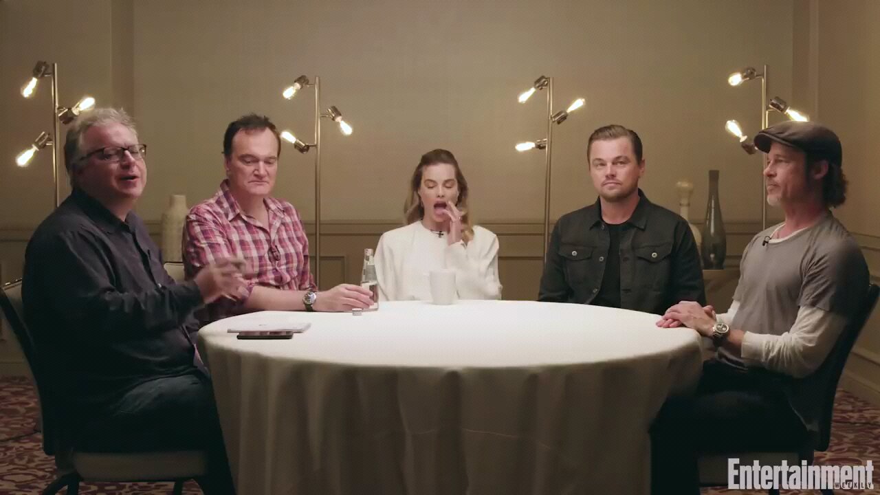 once upon a time in Hollywood roundtable Brad Pitt Leonardo DiCaprio more