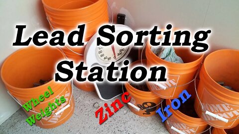 Lead Sorting Station, Wheel Weights, Zinc, Iron, for Casting Ingots.